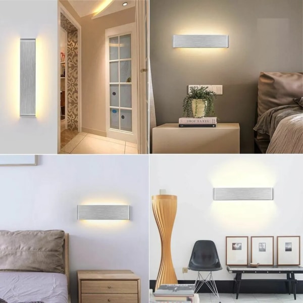 14W LED Vägglampa 40cm Varmvit, enkel design