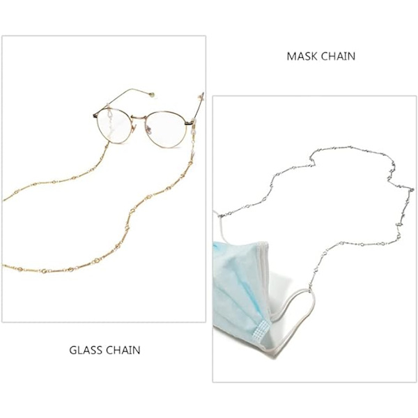 Fjärilshänge glasögonkedjor snygg glasögonhållare kedja solglasögon remhållare för kvinnor White