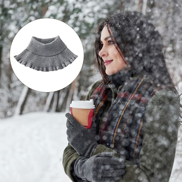 Skjerf Menn Kvinner Strikket Turtleneck Falsk Krage Avtakbar