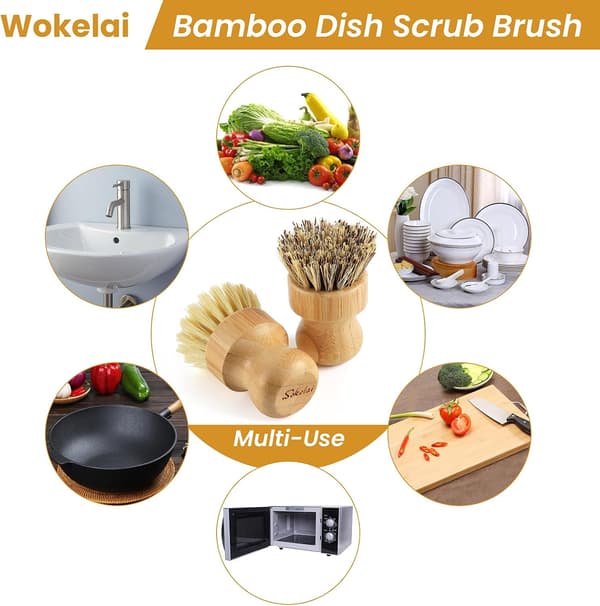 Bambuiset tiskiharjat, 2 kpl:n setti