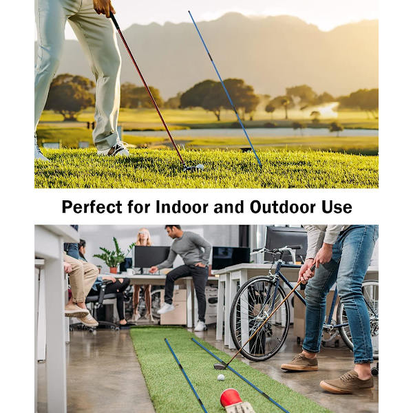 Golf Alignment Sticks - Hopvikbara Golf Träningsstavar för Sikte, Puttning, Full Swing Tränare, Hållningskorrigering med Klart Röretui