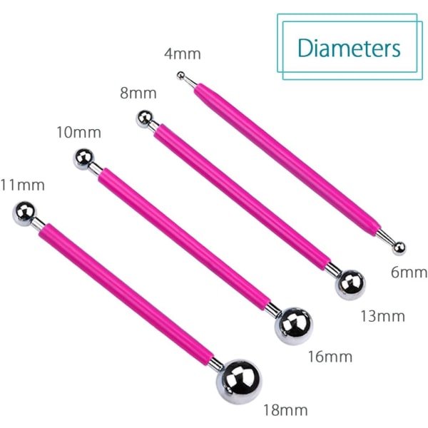 10 kpl Pistetyökaluja Pallotyyliä Kivien Maalaamiseen, Keramiikan Saven Mallinnukseen, Reliefitekniikkaan