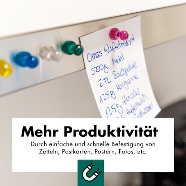 Neodym magnetiske knappenåle/trykknapper til whiteboards, køleskabe osv., 25 stk. Mixed colors