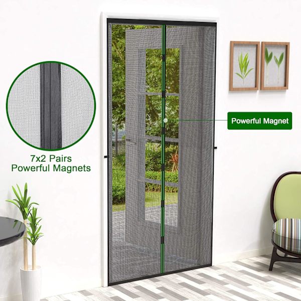 Fortykket myggenet magnetisk dør 120x220cm ekstremt tæt net myggenet magnetisk dør anti-flue anti-insekt gardin