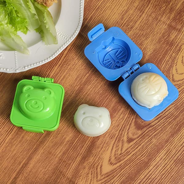 6 stk. Kokt eggform Plast Søte Eggformer Kjøkken Sushi Ris Eggform Dyr Design Egg DIY Form Gadgets Verktøy