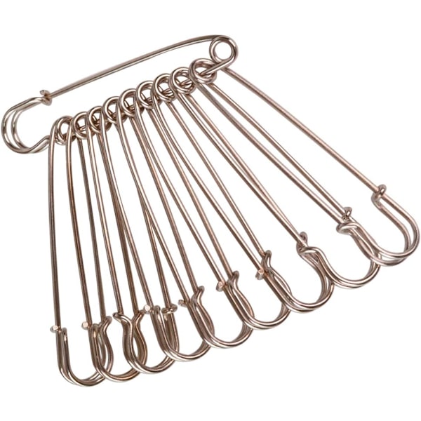 Sikkerhedsnåle Heavy Duty Store Sikkerhedsnåle Stål 50 Stk til Tæpper, Tøj, Nederdele, Kilte, Håndværk (sliver)