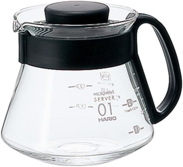 360 ml Cafetière Range Server l, lasi, musta, 2 kuppia