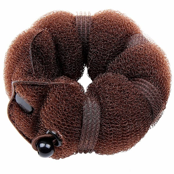 2 stk. Magisk hårstyling Twist Ring Former Shaper Donut Chignon Bun Maker Clip Hårkrøller Lille & Stor (Brun)