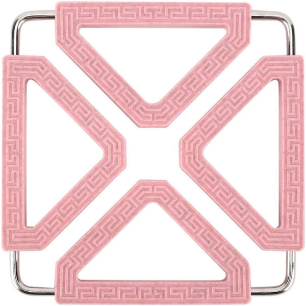 Grydeunderlag til varme gryder og pander, varmebestandig foldbar grydeunderlag bordmåtte til køkkenbord til gryde, skål, kopper og tallerken (Pink)