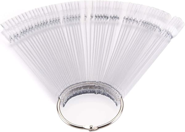 Neglekunst Tips Farve Pop Sticks Display Fan Øvelse Starter Ring Klar