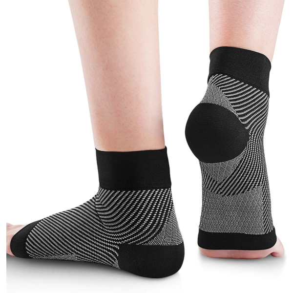 Plantar Fasciitis fotstøttesokker, Goosehill ankelstøtte kompresjonssokker fotmansjetter for ankel, verkende føtter og hælsmertelindring (L)