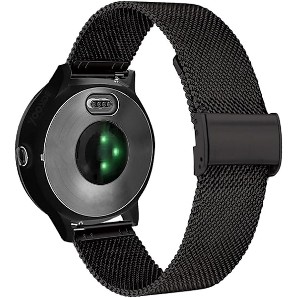 Rem til Garmin Venu 2 Plus/Venu Sq/Vivoactive 5 / Vivomove 3, rustfrit stål mesh 20mm quick release armbåndsrem