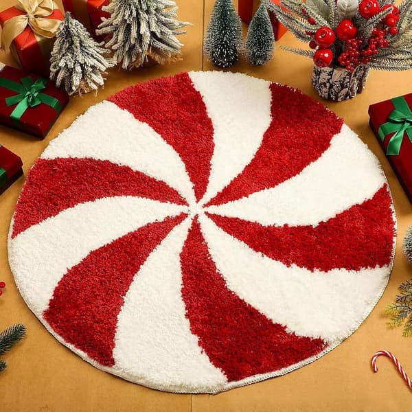 Julmatta till Sovrummet - Halksäker Julmatta, Vinterdekorationer till Rummet, för Kök Vardagsrum Sovrum Matrum, (C)