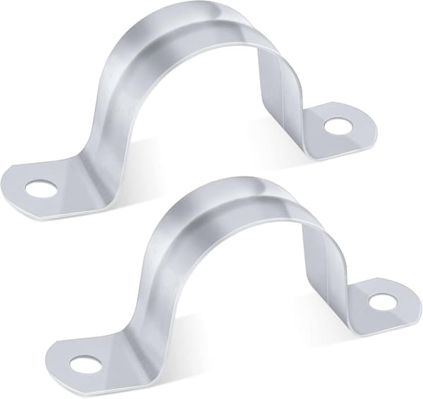 20 stk 304 rustfritt stål U-brakett 2-hulls rørstropp, U-rørklemme rørstroppklemmeholderbraketter salgsklemme, 32MM