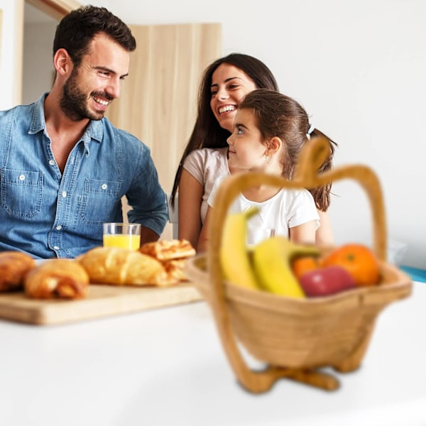 Foldbar kurv æbleFoldbar kurv lavet af bambus frugtkurv