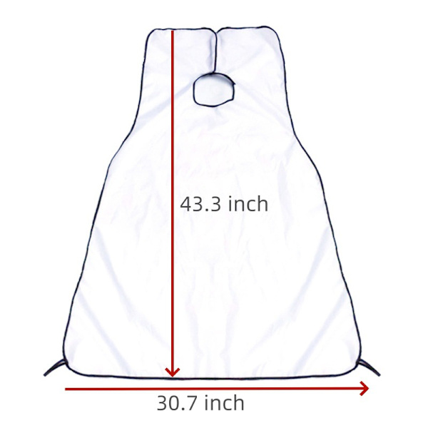 Rakningsförkläde Skäggförkläde Förkläde Skäggformningsverktyg med sugkoppar Nylon Skäggtrimning Perfekt skötselgåva för män Far Make Vit