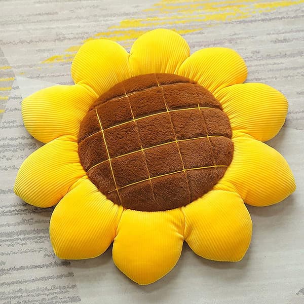 Blomsterkudde Solros Golvkuddar Barn Soffa Stol Kudde Solroskudde (Solros, 40cm)