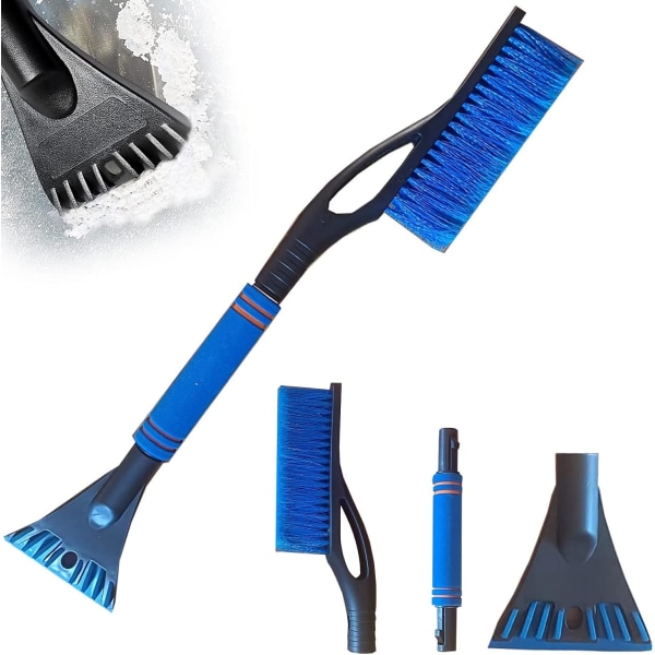 Car Snow Brush, 2 in 1 Ice Scraper and Snow Brush, Detachable Snow Scraper Snow Broom,for Cars, Trucks, SUVs and RVs (Blue)