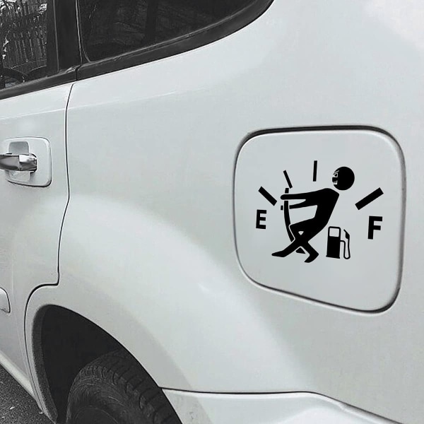 Roliga bildekaler Dekal med hög gasförbrukning Tomma dekaler för bränslemätare för bilar, lastbilar, motorcykel, SUV (svart)