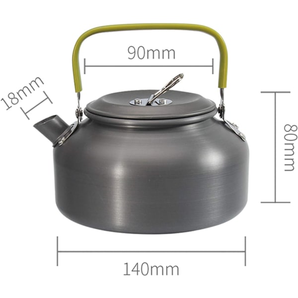 Utomhus Camping Vandring Kittel Kaffeepanna 0.8L Aluminium Bärbar Tekanna Kittel