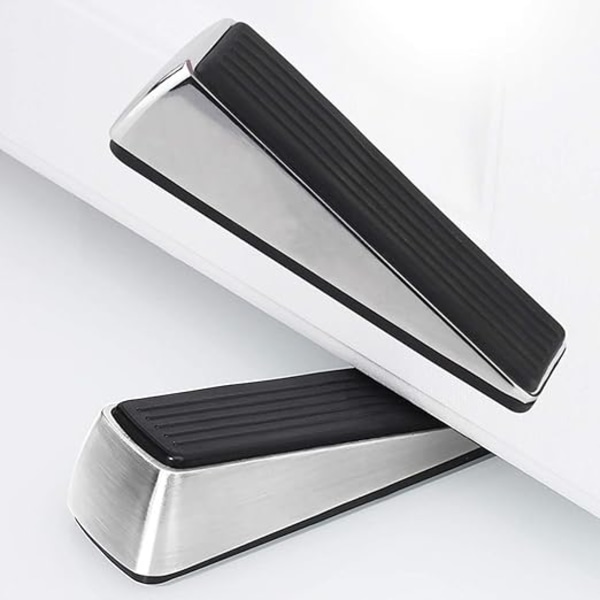 Door Wedges - Door Stopper Rubber Heavy Duty Door Stopper Wedge Stopper, Heavy Duty Flexible Rubber Door Stop Wedge,- 2Pack