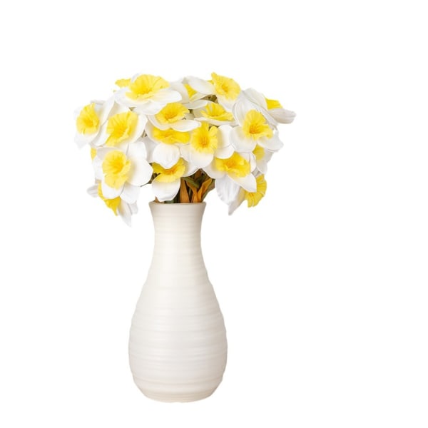 Okrossbar vas för blommor, plastvas i keramiskt utseende för heminredning, vardagsrum, bord