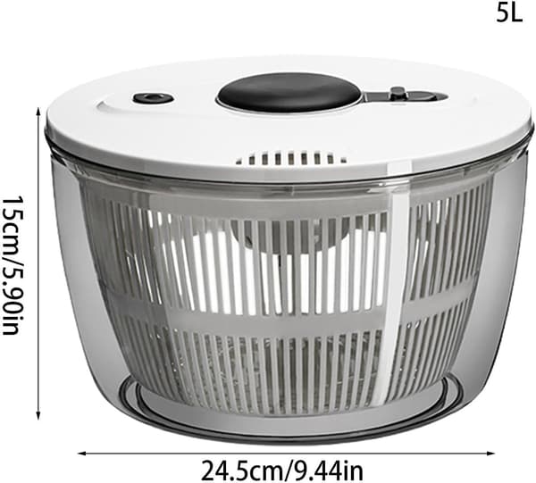 Grönsaksslunga, Salladsslunga Grönsaksdehydrator - 5L Köksgrönsaksslunga, Snabb dränering för frukttvätt och dränering