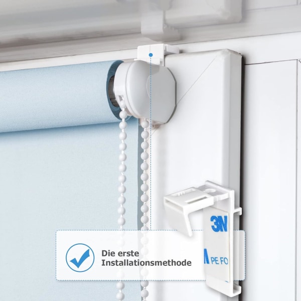 4-pack dubbla rullgardinsklämmor Fästen utan borrning Ersättningstillbehör för PVC, träfönster, dörrblad