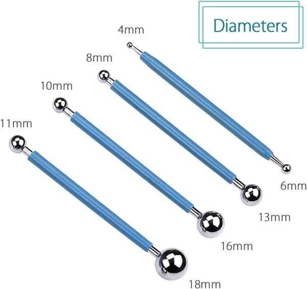 10 stk. Dotting Tools Kuglepenne til Stenmaling, Keramikmodellering, Reliefarbejde