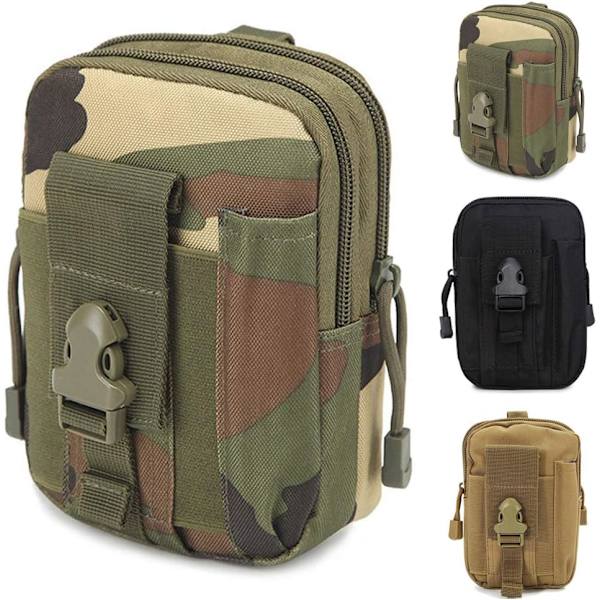 Multifunktionell Poly Toolhållare, Taktisk Fick Utility Gadget Midjebälte med Mobiltelefon för Vandring Camping Camouflage
