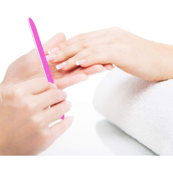Nagelfilar 100 st Professionella nagelfilar Set, Dubbelsidig engångs nagelfil Nagelfilar Engångs för gelnaglar