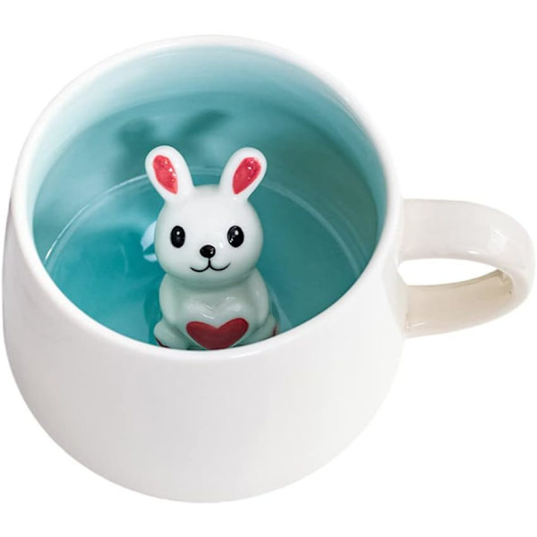 Hundeflokk 3D Dyremugg Keramisk Kaffe Mugg Håndlaget Kaninfigur, Gavemugg Jul, Bursdag, Morsdag, Gaver til Venner, Barn color 3