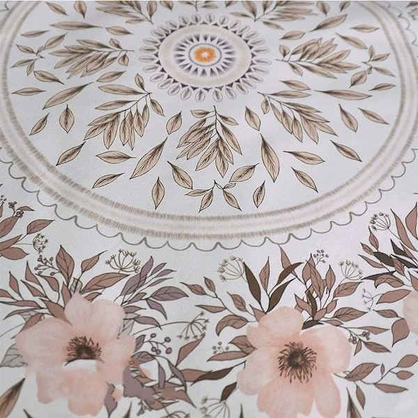 Oranssinen boheemi seinävaate, mandala kukka-aiheinen seinävaate
