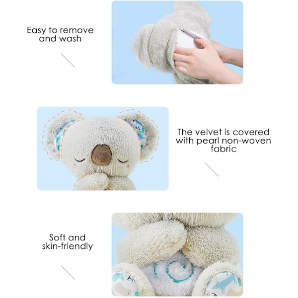 Odder med hjerteslag, Slumber Koala bamse, Angstlindring, Koalabjørn, Odder bamse med hjerteslag, Baby Odder Snooze