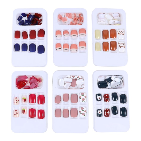 144pcs Artificial Press On Nails False Nails Manicure Decoration Fake Nail For Women
