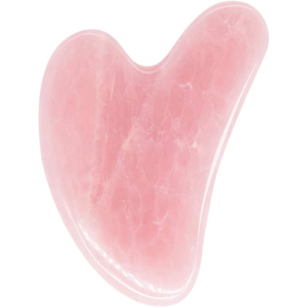 Gua Sha Massage Tool Rose Quartz Jade GuaSha Ansiktsverktyg, Gua Sha Stone for Neck Body SPA