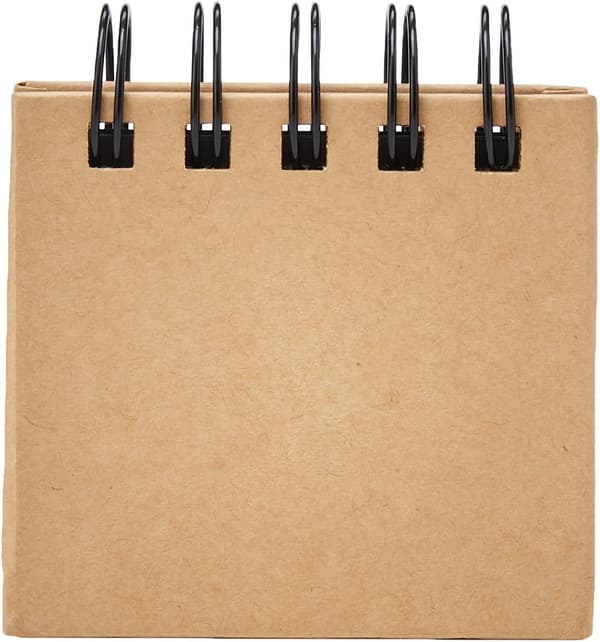 Notesblokboks, Multi Memo Notesblok Portfolio, 5 farver, Brun, 7 x 7,5 x 2,3 cm