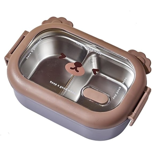 Isolert matbeholder i rustfritt stål med rom, søt matbeholder, lekkasjesikker, dobbeltsidig låsedesign, beholder for oppbevaring av mat/frukt color 2