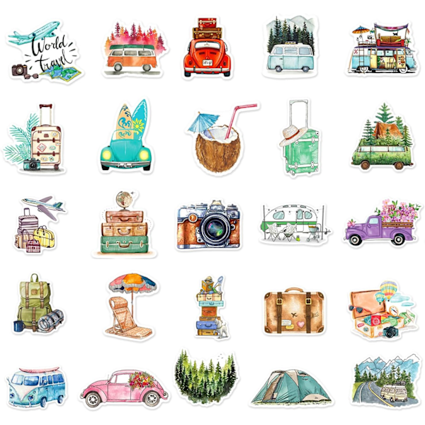 Æstetiske Stickers 50 Styk Stickers Scrapbooking Stickers Æstetiske Stickers Kawaii Stickers Vandfaste Vinyl Stickers til Guitarrer Mobiltelefoner