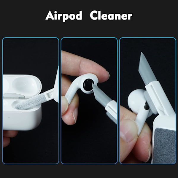 6-i-1 tastaturrenser, bærbar skærmrenser, elektronisk rengøringssæt, til Airpod, bærbar computer, pc-skærm, tv, øreprop, telefon, computer