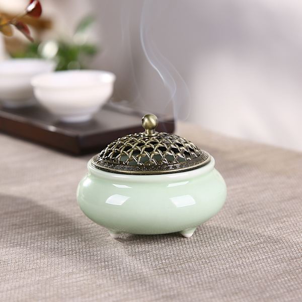 Røgelse brænder røgelse holder rund porcelæn
