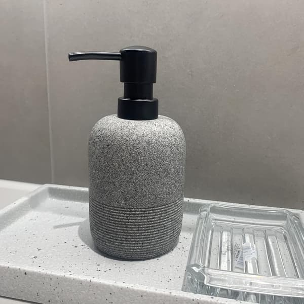 2 stk./sæt sæbedispenser sæt, håndsæbe lotion dispenser til badeværelse, til elegant badeværelsesindretning, sæbedispenser (grå)