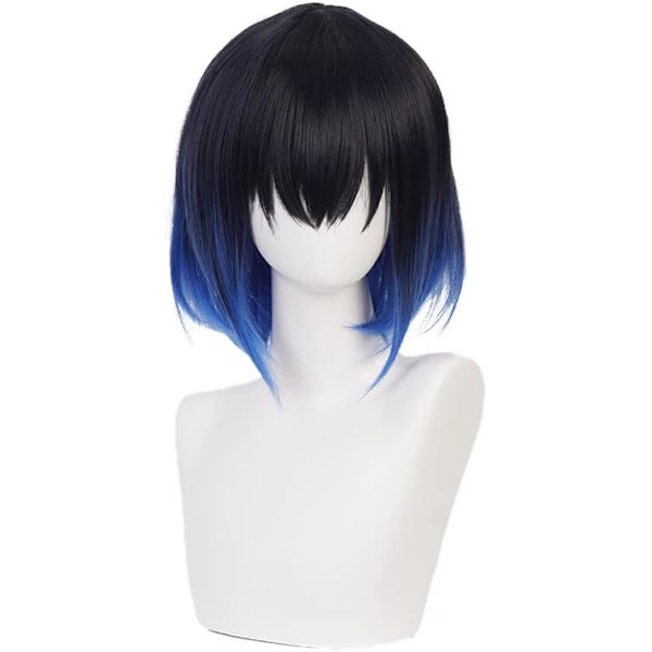 Anime Cosplay Paryk, Demon Slayer Paryk, Gratis Hårnet, Til Halloween, Fest, Karneval, Natteliv, Koncerter, Bryllupper, Fødselsdagsgave color 1
