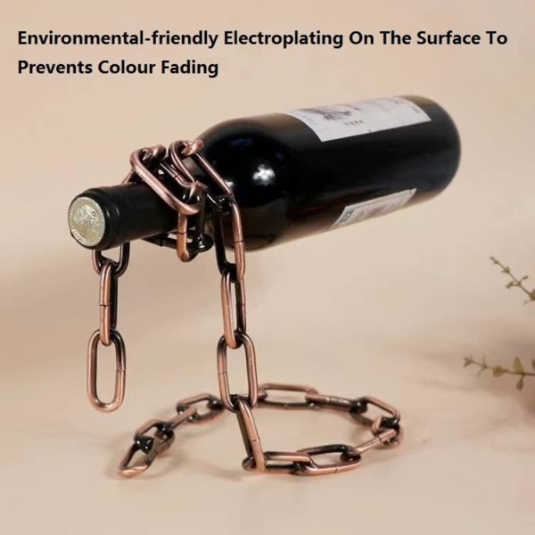 Modern Creative Metal Magic Chain Vinflaskhållare Dekorativ vinförvaringsbar bordsdekoration