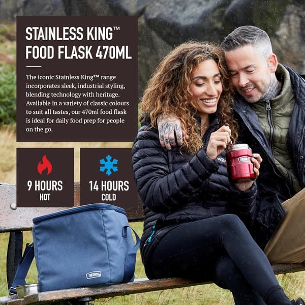 Stainless King Matlåda, 500 ml Kapacitet - Elegant Multifunktionell Flaska för Daglig Matlagning - Hållbart Rostfritt Stål