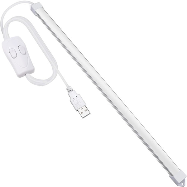 LED-lysstripe, 35 cm, stripelys, 3 fargetemperaturer plugg-inn USB LED-lys, tynn LED-lysstripe for rom, [energiklasse A++]