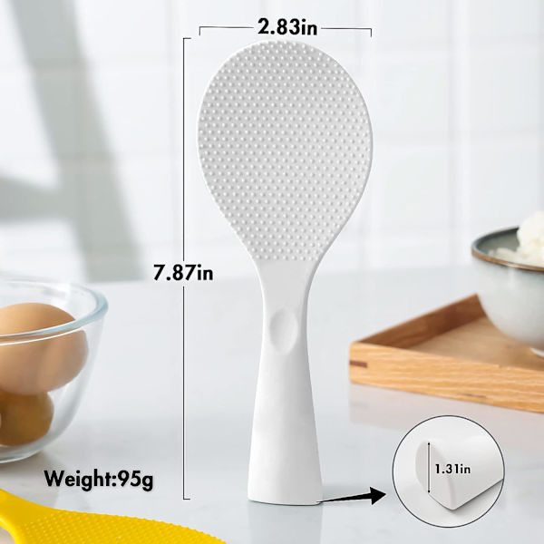 Risske, silikone stående risske med non-stick risske ske varmebestandig risske ske (grå)