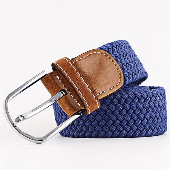 2-pack stretchbälte i canvas för dam – dambälten för jeans, en storlek