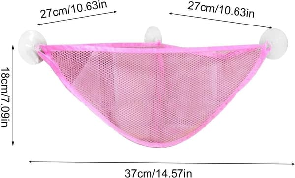 Netpose til badelegetøj | Brusepose til badelegetøj, stor badeværelsesspand, badekarlegetøjsnetorganisator til badeværelse, pink