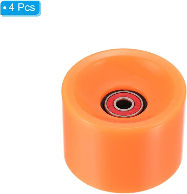78A Longboard Hjul, med ABEC-9 Lejer, Bløde Cruiser Hjul, til Skateboards, Orange